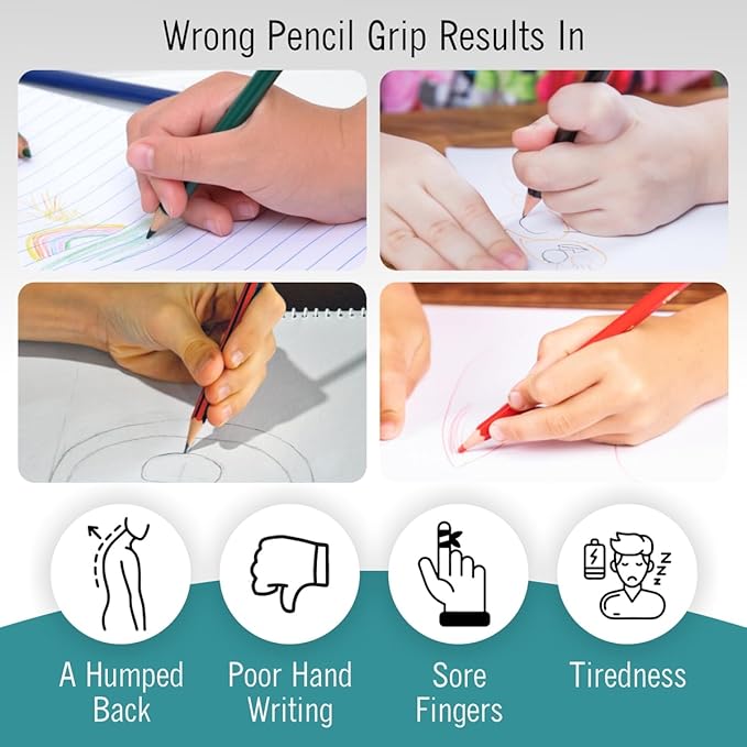 Pencil Grips for Kids Handwriting, 6 Pack Ergonomic Children Writing Aid, Training Posture Correction Tool, Pen Gripper, Cute Butterfly Shape Design for Kids and Preschoolers