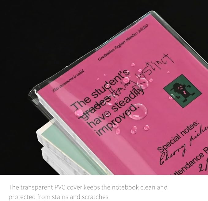 Monolike OrDinary Days PVC Handy Notebook, Clover - Exposed Binding, PVC cover, Academic, Journal, Diary, 160pages