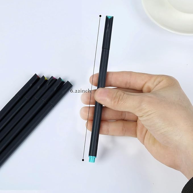 ai-natebok Fineliner Color Pens Set, 0.38mm Fine Tip Pens, Porous Fine Point Makers Drawing Pen, Journaling Supplies, Perfect for Writing in Bullet Journal and Planner, 24 Assorted Colors