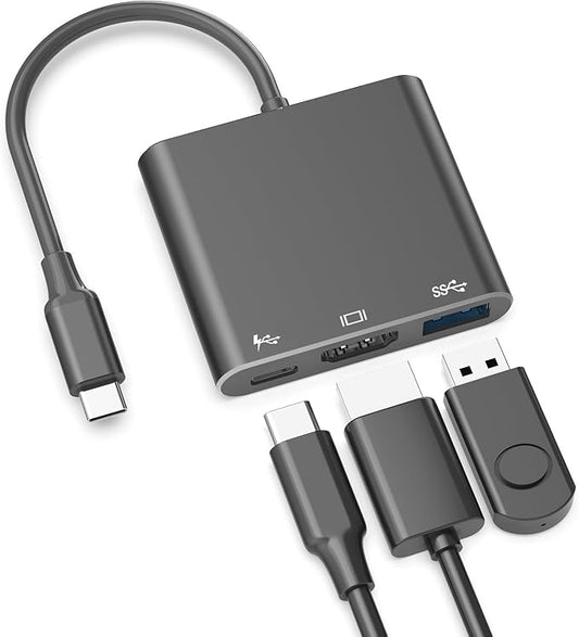 Battony USB C to HDTV Adapter with 4K@60Hz HDTV Output, Multi-AV Converter for for MacBook/Mac Pro Air iPad Pro and More Type-C Port Device