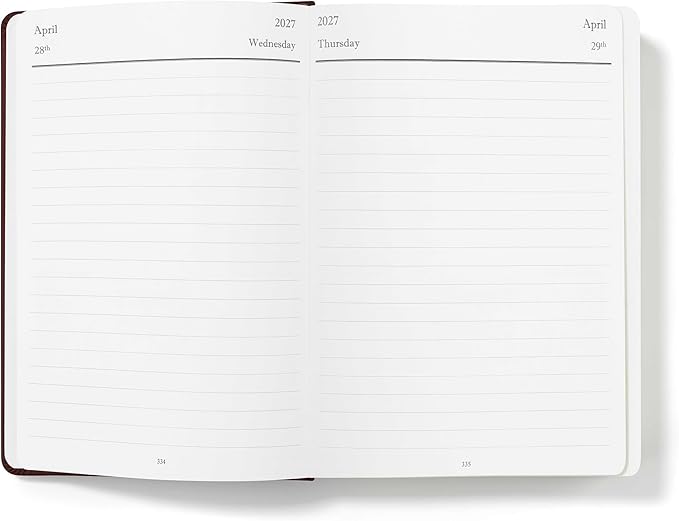 Wykeham's Executive 2026-27 Daily Journal Planner – Customization Available – Mid-Year Academic Diary – July 2026 to June 2027 (Conker, 8.5"×5.5")