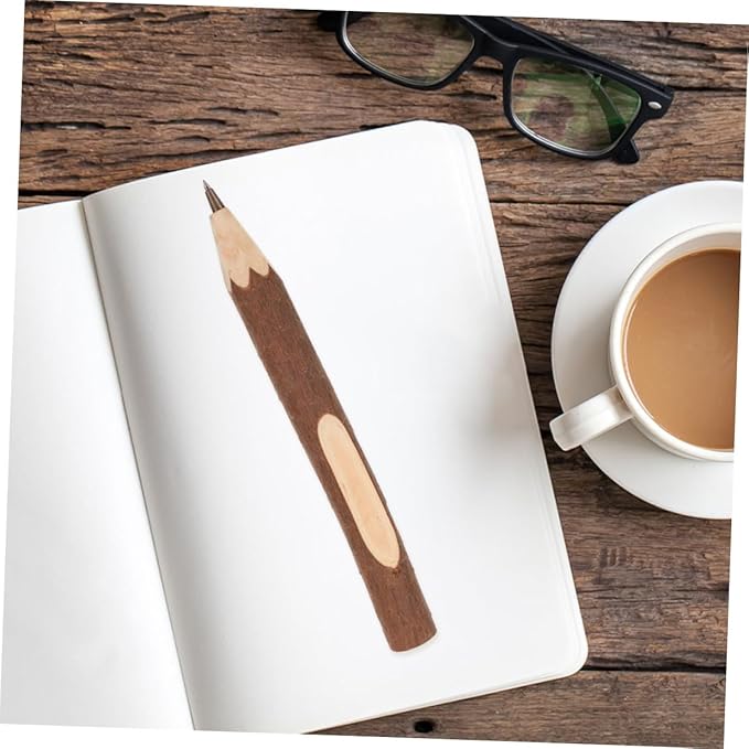 Wood Ballpoint Pens 17cm 10pcs Lightweight Portable Writing Pens with Natural Biodegradable Wood Barrel Convenient Multi-function for Office and School Use