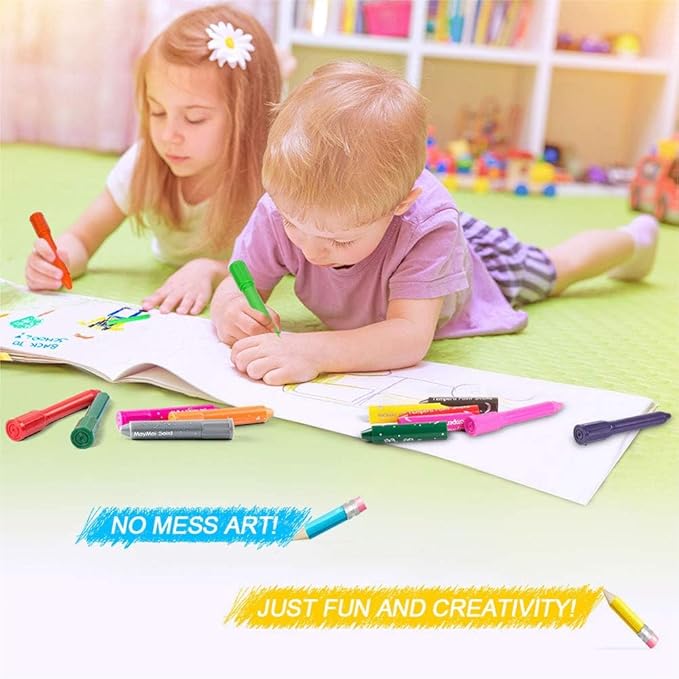 MayMoi Tempera Paint Sticks, Washable Paint Sticks, Quick Drying & No Mess, Non-Toxic, Best Art Birthday Gifts (24 Colors)