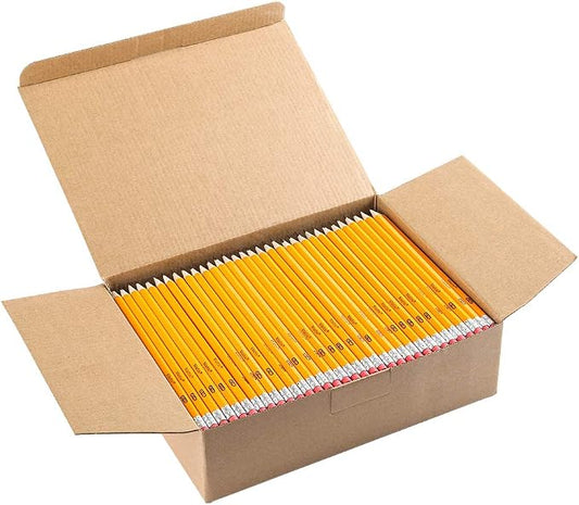 Madisi Wood-Cased #2 HB Pencils Bulk, 320 Count, Pre-sharpened | Box of Number 2 Pencils, Yellow, School Pack