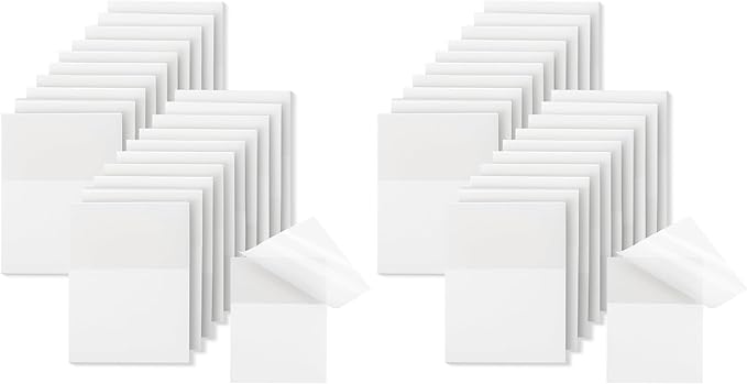 Mr. Pen- Transparent Sticky Notes Bulk, 1.5"x2", 20 Pads, 1000 Sheets, Clear See Through Sticky Notes (Pack of 2)