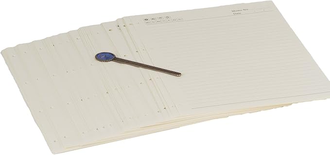 A4 Refill Paper 4 Hole Punched Filler Paper Refills for A4 Loose Leaf Notebook Travel Journal Personal Diary Planner Binder, 80 Sheet/160 Page, Lined Paper