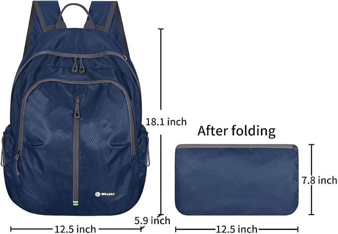 Lightweight Packable Foldable Backpack,Hiking backpack,Travel Backpack (Navy)
