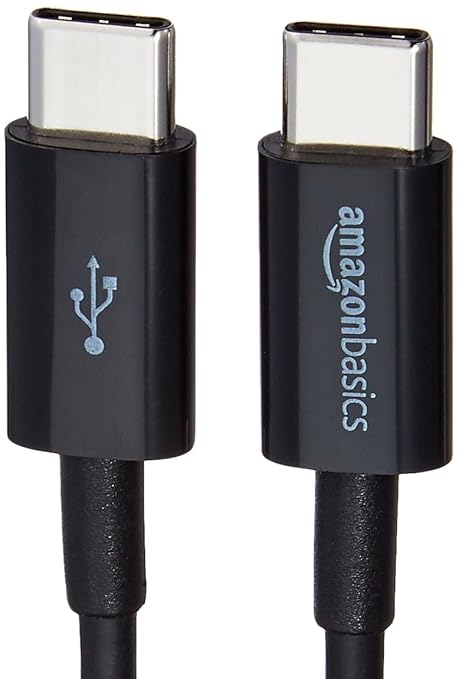 Amazon Basics USB-C to USB-C 2.0 Fast Charging Cable, 480Mbps Data Transfer Speed, USB-IF Certified, for Apple iPhone 16/15, iPad, Samsung Galaxy, Tablets, Laptops, 6 Foot, Black