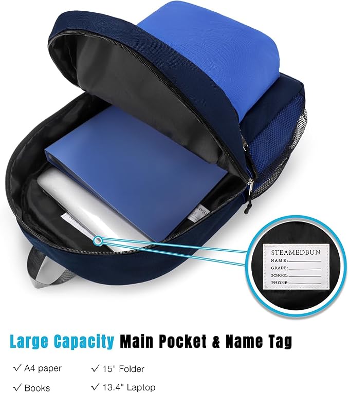 STEAMEDBUN Kids Backpack for Boys,Kindergarten Backpack for Toddler Boys Age 3-6