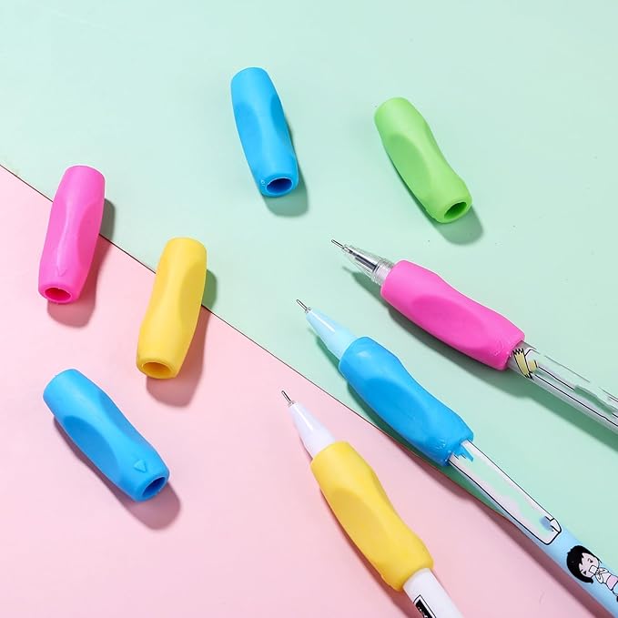 Pencil Grips for Kids Handwriting,Silicone Children Pencil Holding Practictise Device for Correcting Pen Holder Postures Correction Tools (4Pcs)