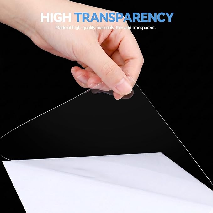 36 Sheets Transparent Laminate Sheets 8.5x11 inch Self Adhesive Laminating Sheets 100% Clear Waterproof Vinyl Laminator Sheets Overlay Lamination Sticker Film for Sticker Paper, Photo