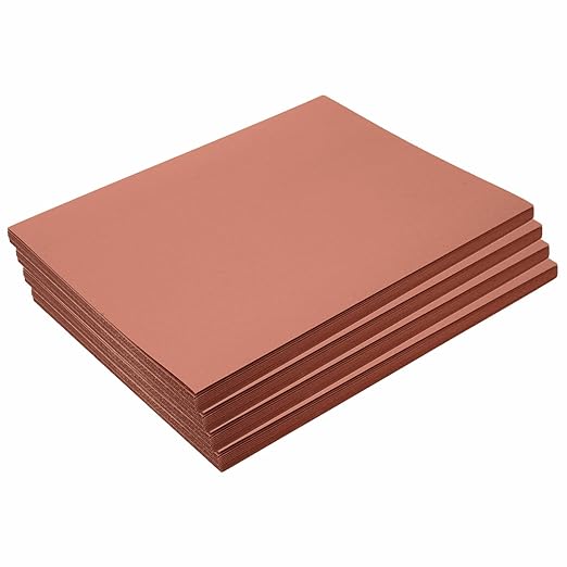 Colorations 9" x 12" Mediumweight Brown Construction Paper - 200 Sheets, Bulk Art Paper, Arts and Crafts, School Supplies, Drawing, Coloring, Painting, 3D Art
