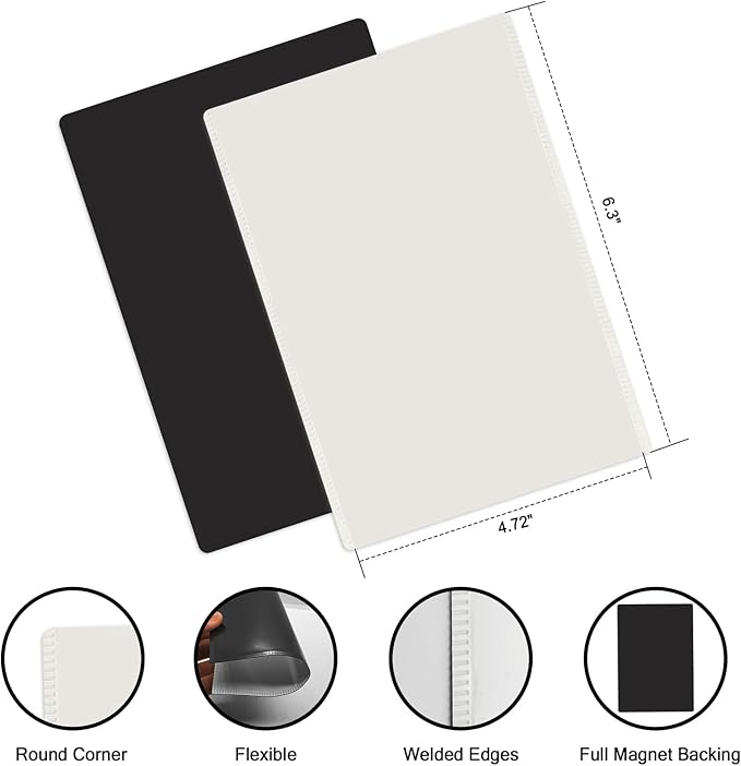 CHUNNIAO 24 Pack Picture Magnets for Refrigerator,More Solution Display Your Photos-12 Pieces Picture Fridge Frames and 12 Pieces Adhesive Magnetic Sheet