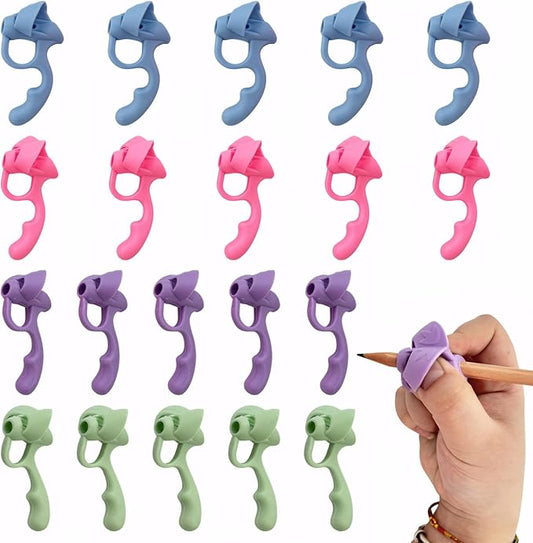 20Pcs Pencil Grips for Kids Handwriting,Pencil Grips for Toddlers, Adults, Preschooler, Special Education Supplies - Improve Handwriting Skills with Comfortable and Adjustable