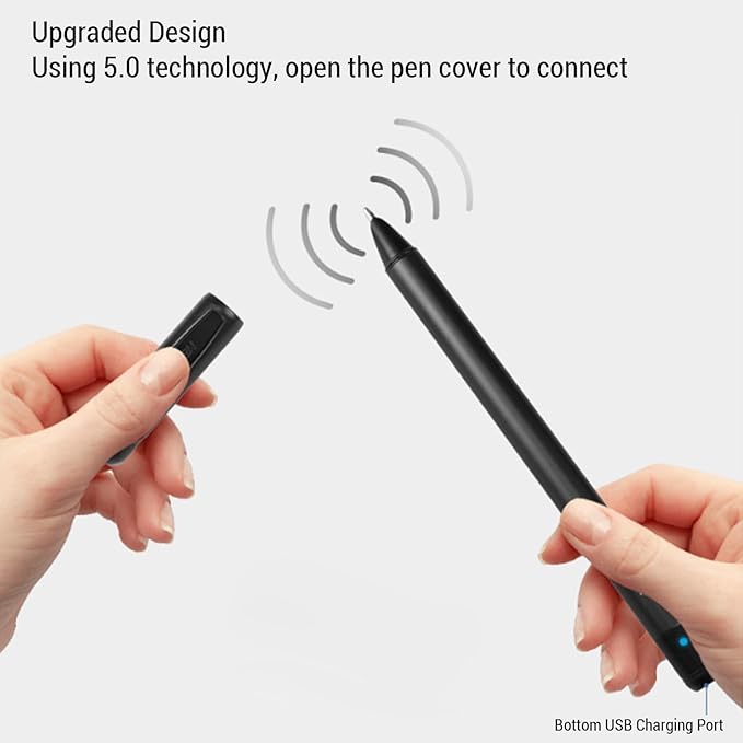 Qinlorgo Smart Digital Pen Notebook Set, Bluetooth 5.0 Reusable Notebook, Smart Pen Set with Real Time Sync Note Taking & Convert to Text, Compatible with Android Phones Tablets (Black)