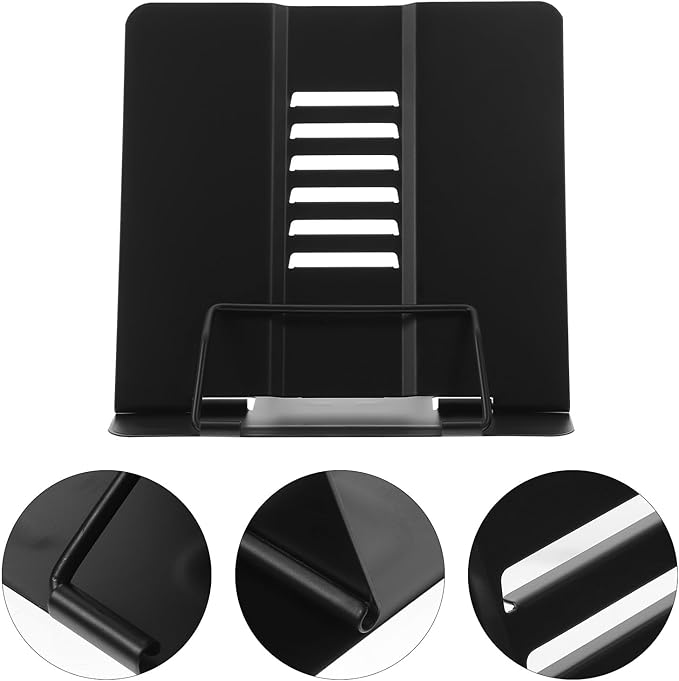 Artibetter Adjustable Metal Book Stand for Reading Portable Student Book Holder for Study and Eye Protection