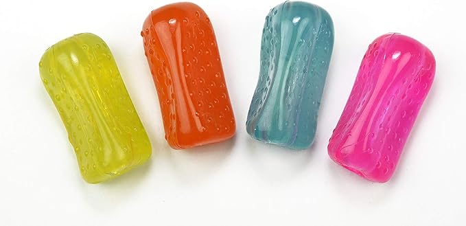 The Pencil Grip Ergonomic Textured Grips for Stylus Pens, Pack of 4 Bumpy Stylus Grips in Neon Colors (Stylus Pen not Included) (TPG-12004)