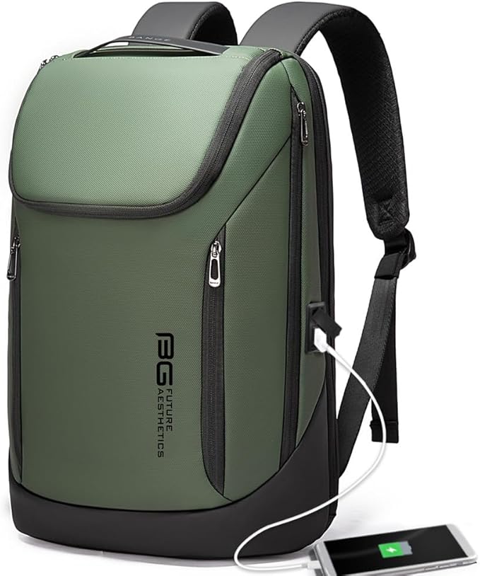 BANGE Business Smart Backpack Waterproof fit 15.6 Inch Laptop Backpack with USB Charging Port,Travel Durable Backpack