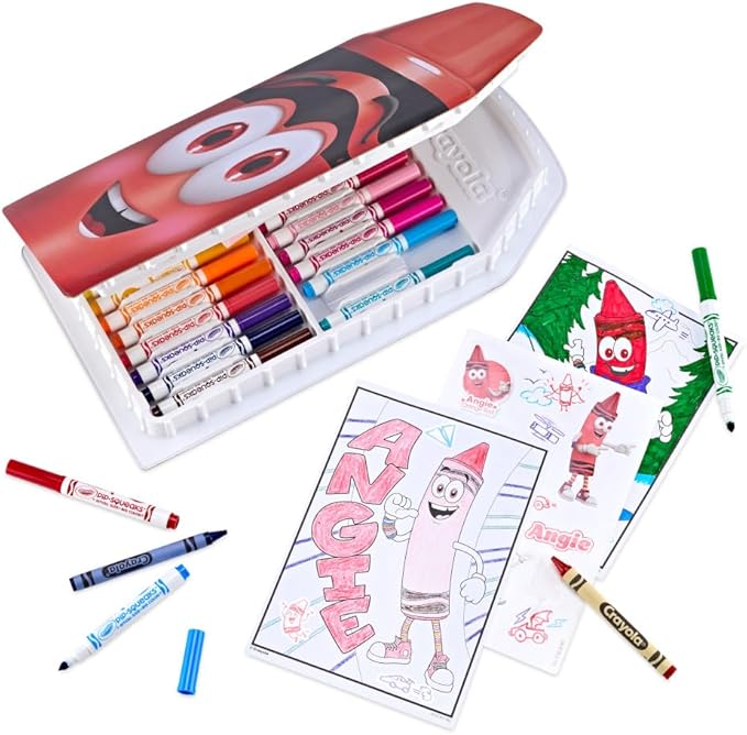 Crayola Coloring Set with Limited Edition Red Art Case, Limited Edition Crayons, 50+ Pieces, Gifts for Kids