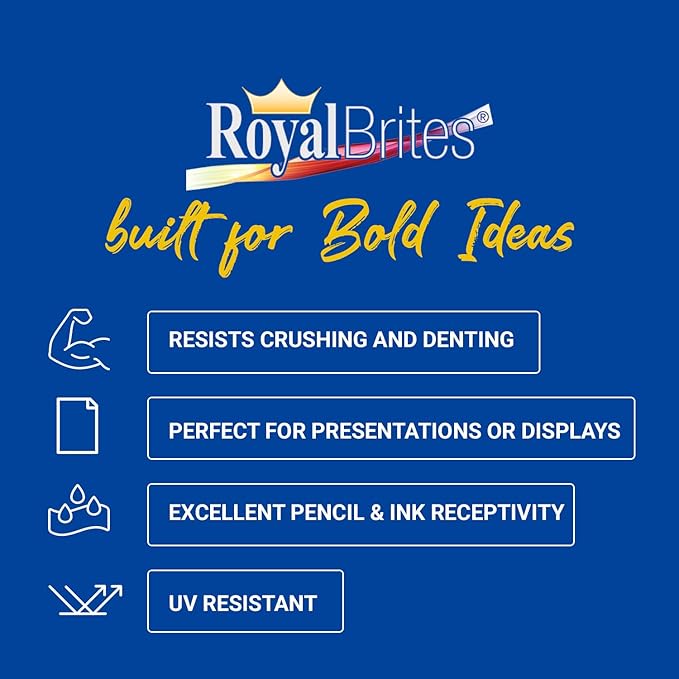 Royal Brites Premium Black Tri-Fold Foam Presentation Board 36" x 48", Tri-fold Display Board for School Presentation & Science Fair Project, 12 Pack