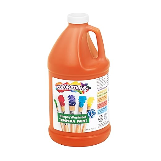 Colorations 1/2 Gallon Orange Simply Washable Tempera Paint (Item # HGWSTOR)