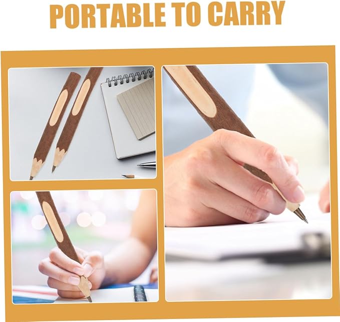 Homoyoyo 10pcs Wooden Ballpoint Pens 17cm Portable Writing Pens with Natural Tree Bark Texture Eco-friendly Biodegradable Household and Office Use