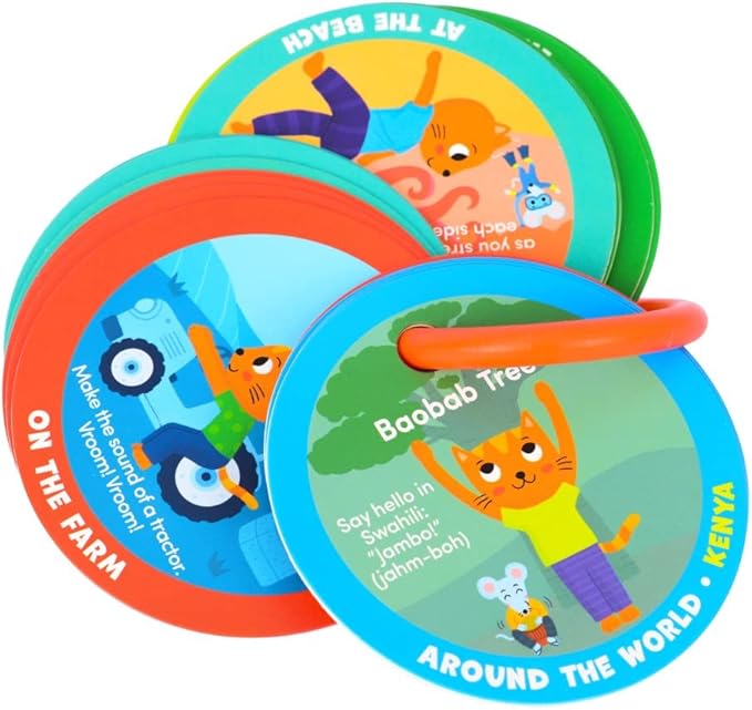MOLLYBEE KIDS Preschool Yoga Cards for Kids, Set of 40 Poses and Activities, Beginner Yoga for Kids, Gifts for Ages 3+
