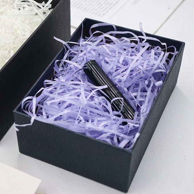 Raffia Paper Shreds, 100g Shredded Paper for Gift Box, Crinkle Cut Paper Shred Filler for Gift Wrapping & Basket Filling(Purple)