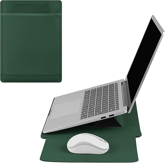 HoYiXi 15-15.6" Laptop Sleeve-Compatible with MacBook Pro 16/15.4'' MacBook Pro 15, Mac Air 15 - Waterproof Soft 15 16 inch pc case for H P, Dell, Acer, Asus,15 inch Laptop case,Green