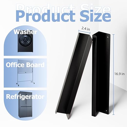 Magnetic Book Shelf for Whiteboard, Metal Reusable Book Holder,Use for Classroom, Office, Refrigerator,School Supplies-Black