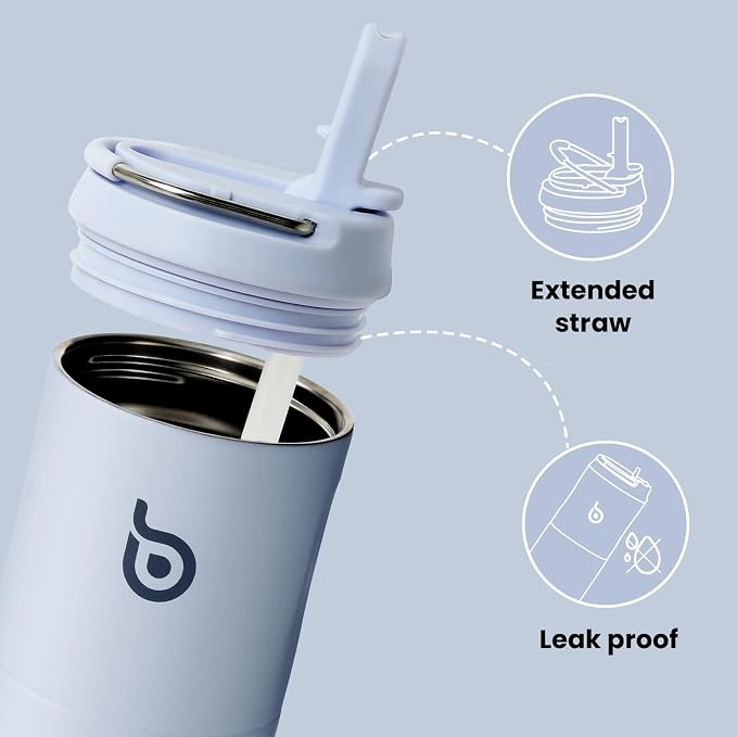 BOTTLE BOTTLE Insulated Water Bottle 24oz with Straw Lid and Handle Sports | for Travel Gym school,Stainless Steel Water Bottles,Double-Wall,Vacuum Metal,Leak Proof,BPA-Free