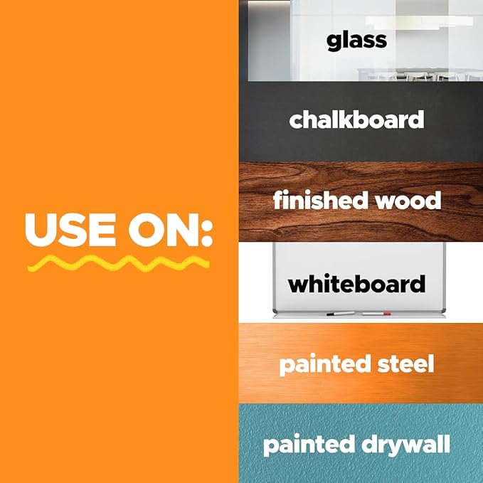 Post-it Dry Erase Whiteboard Film Surface for Walls, Doors, Tables, Chalkboards and More, Removable Sticky White Board, Stain-Proof, Easy Installation, 6 x 4 ft Roll (Pack of 6)