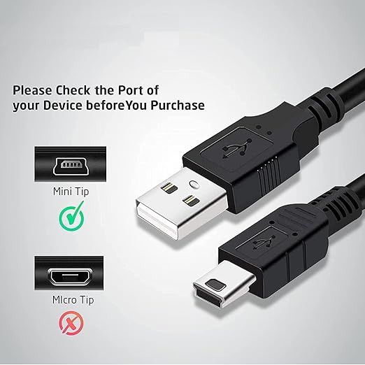 (10-Pack) Mini USB Cable for TI 84 Plus CE Calculator - USB Charge and Data Cord Compatible with Texas Instruments TI84 Plus CE, TI-84 Plus, TI 89 Titanium, TI Nspire CX Graphing Calculator (6-Feet)