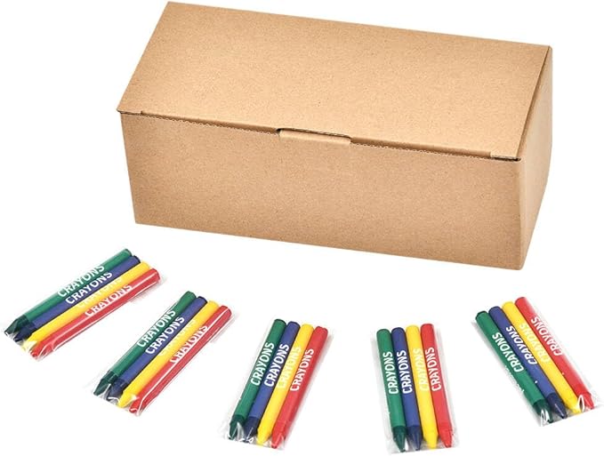 Madisi Crayons Bulk Pack, Regular Size, 4 Colors, 120 Packs, 240 Count