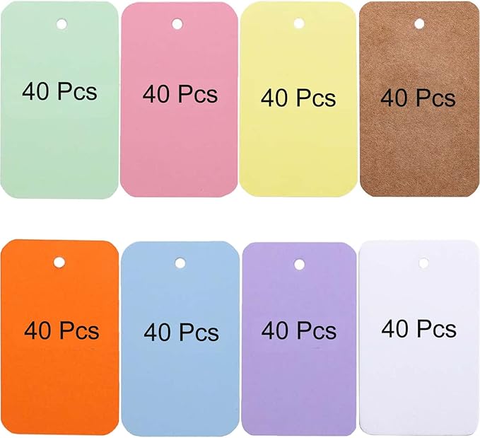 Primbeeks 8 Pack Multicolor Index Cards with Binding Rings, 320 Sheets 2.2 x 3.5 Inches Flash Cards, Double-sided Available Study Cards, Easy Flip DIY Greeting Card, Note Cards, Kraft Paper Cards