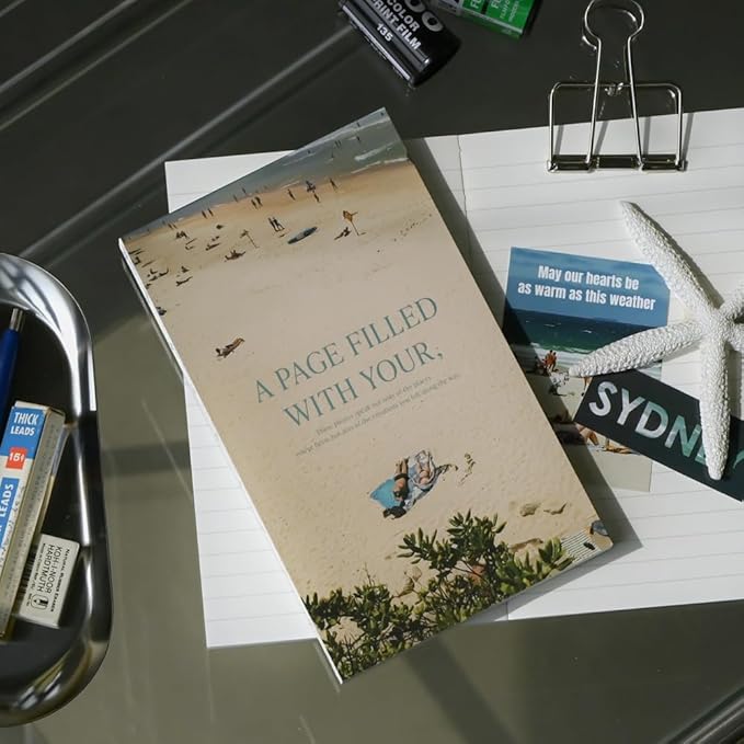 Monolike Capture The Life PVC Handy Notebook, Beach - Exposed Binding, PVC cover, Academic, Journal, Diary, 160pages