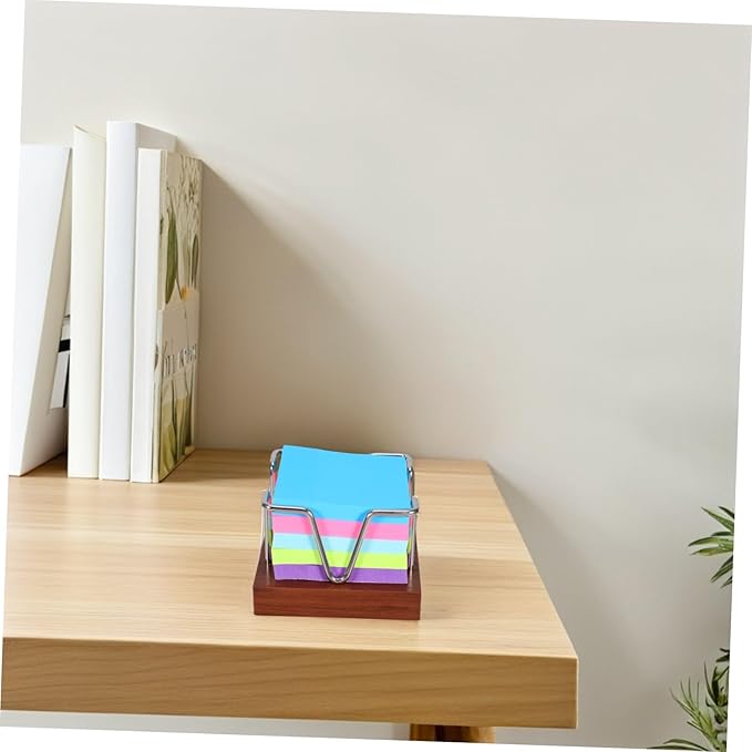 DOITOOL Note Pad Organizer Stylish Compact Note Papers Box for Desk Modern Minimalist School Supplies Storage Aesthetic Memo Holder for Office Home and School Decor
