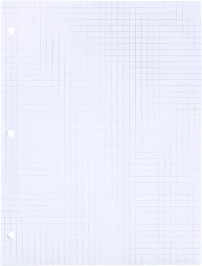 Mintra Reinforced Filler Paper (400 Sheets (4pk of 100), Graph Ruled)
