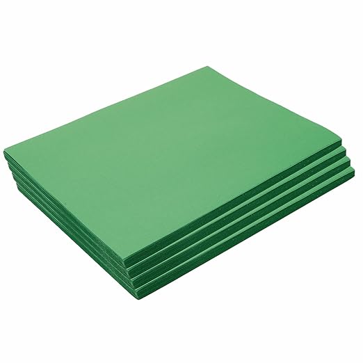 Colorations 9" x 12" Mediumweight Holiday Green Construction Paper - 200 Sheets, Bulk Pack Art Paper, Arts and Crafts, School Supplies, Drawing, Coloring, Painting, 3D Art