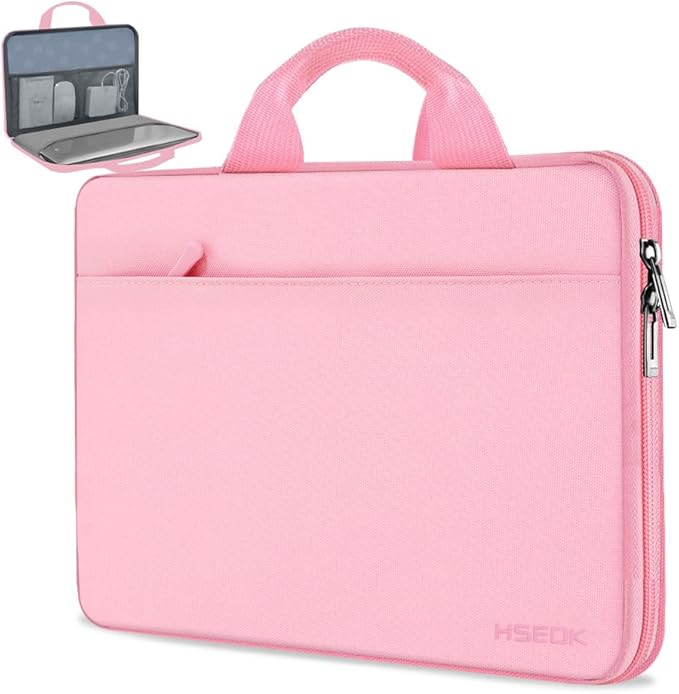 Hseok Laptop Sleeve 13-14 Inch Case Briefcase Compatible with MacBook Neo Pro 14 M5/M4/M3/M2/M1, All Models 13.3 Mac Air/Pro, XPS 13 14, Most Popular 13"-14" Notebooks,P01K01