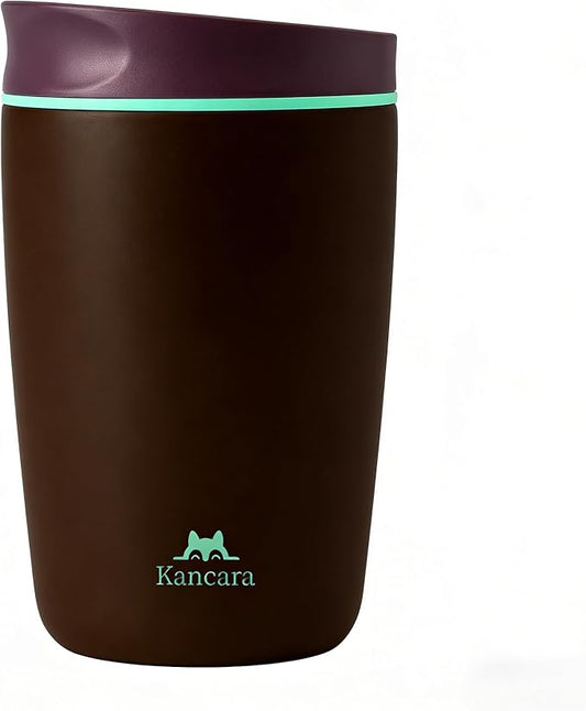 12 oz coffee tumbler Insulated coffee mug with lid Slider Insulated Stainless Steel Coffee Tumbler, Travel Mug for Hot and Iced Beverages insulated travel coffee mug (black)