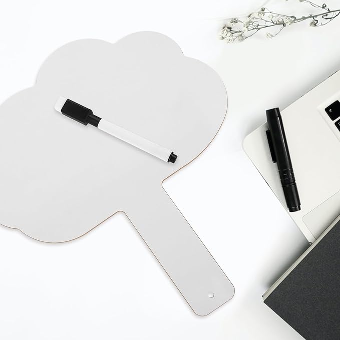 NUOBESTY Double-Sided Dry Erase Lapboards Small Handheld White Boards with Markers Portable Classroom Writing Boards for Students Home Learning and Message Notes