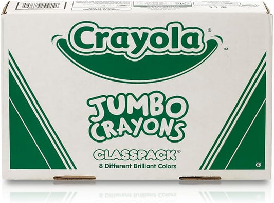 Crayola Jumbo Crayons Classpack (200ct), Large Toddler Crayons, Teacher Classroom Must Haves, Bulk School Supplies, Essential Preschool & Kindergarten Art Supplies