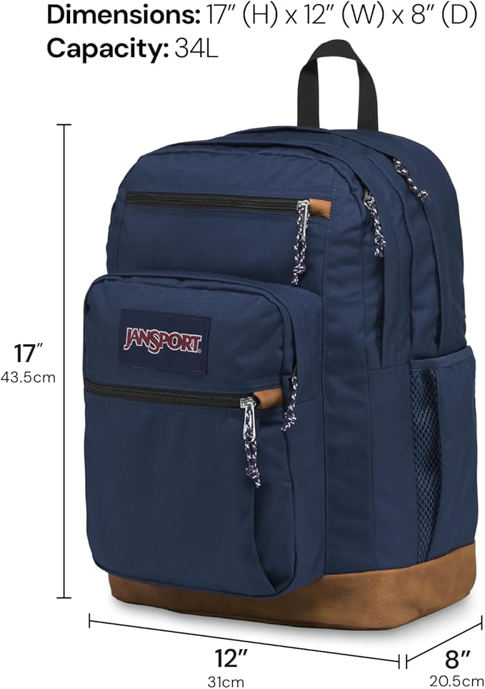 JanSport Cool Backpack with 15-inch Laptop Sleeve, Large Computer Bag Rucksack with 2 Compartments, Ergonomic Straps, Faded Tapestry
