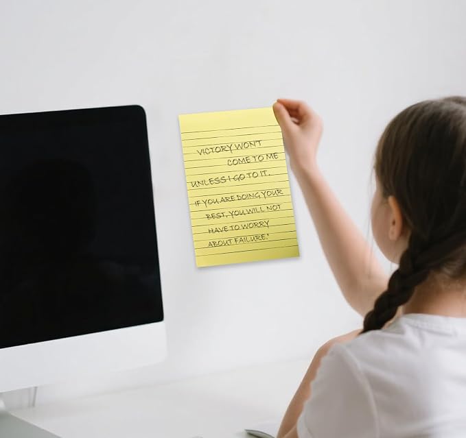 Large Sticky Notes 6x8in Yellow,300 Sheets, Clean Removable Note Pad
