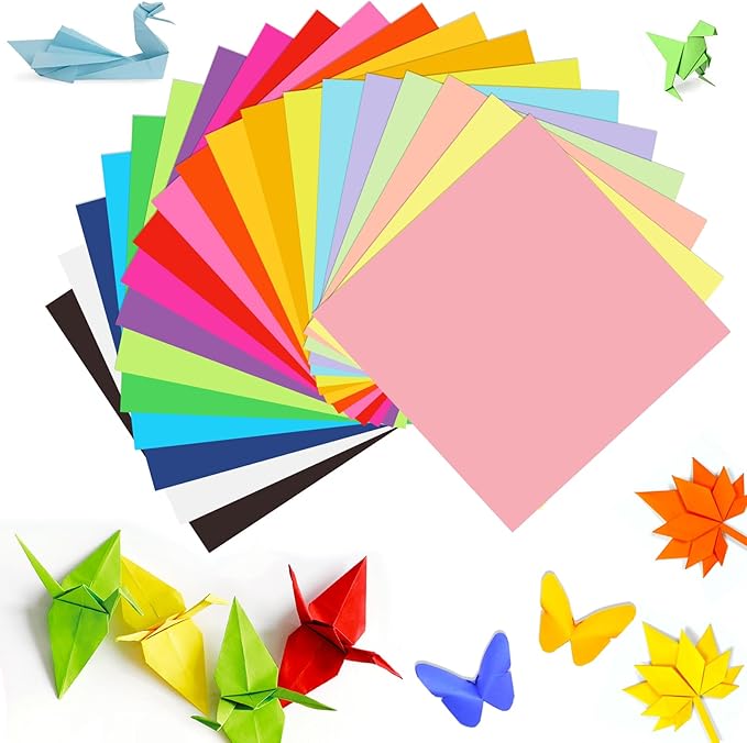 300 Sheets 6" Square Origami Paper, 20 Colors Origami Paper 6x6, Double Sided Color Origami Papers for Beginner, OrigamiPaper for Arts and Crafts