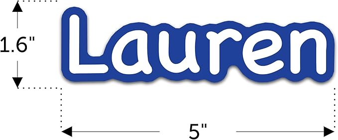 Personalized Name Stickers for Water Bottles - Custom Waterproof Vinyl Name Labels for Tumblers, Cups, Bottles, Computers, Daycare and School (6 Stickers)
