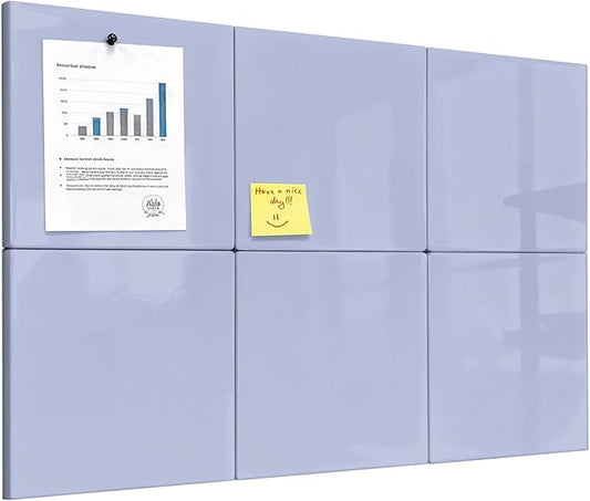 Comix Magnetic Board, 12 Pack Magnetic Whiteboard for wall, 11.8 x 11.8 Inches Dry Erase Board for Kids, Students, White Board Dry Erase Set for Fridge, Office and Home, Blue
