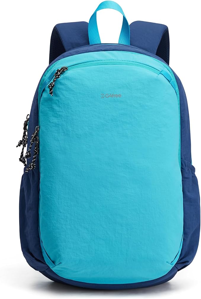 G4Free 15L Hiking Backpack Lightweight Small Daypack for Women Men | Padded Back&Strap, with Chest Strap, for Travel Outdoor Campus, Orange