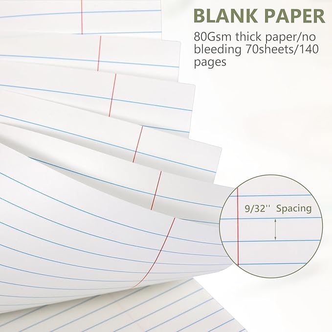 Fuutreo 12 Pcs 5'' x 8'' Top Bound Spiral Notebooks Office Steno Book for Women Cute Durable Spiral College Ruled Paper 70 Sheets Multicolor Covers, School Supplies(Retro Color)